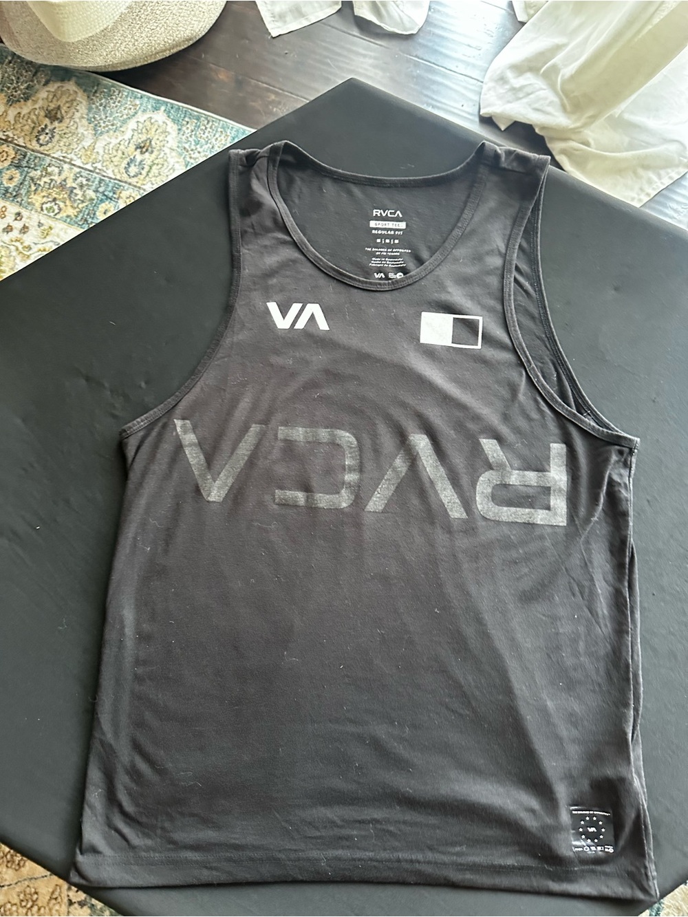 RVCA Black Graphic Sport Tee